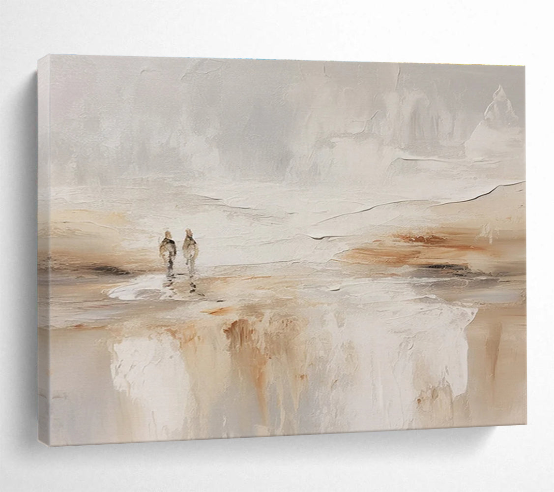 Two Figures in Abstract Landscape Painting for Romantic Spaces YHT079