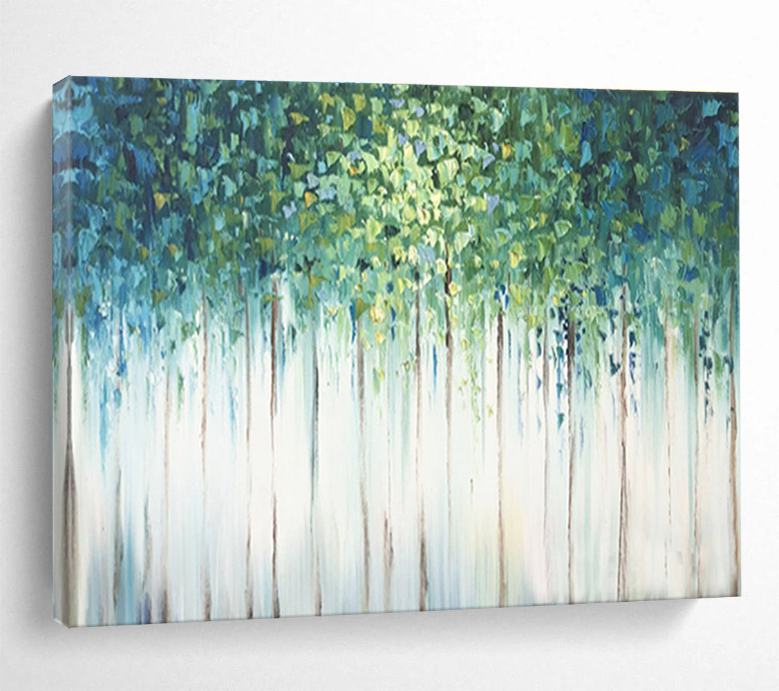 Forest Canopy Abstract Painting for Wellness Centers YHT206