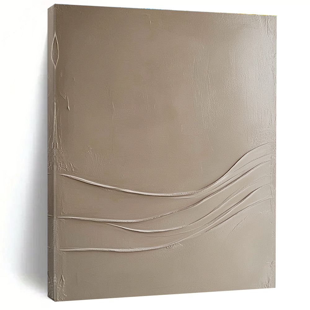 Beige Textured Abstract Painting for Minimalist Living Rooms GAB1032