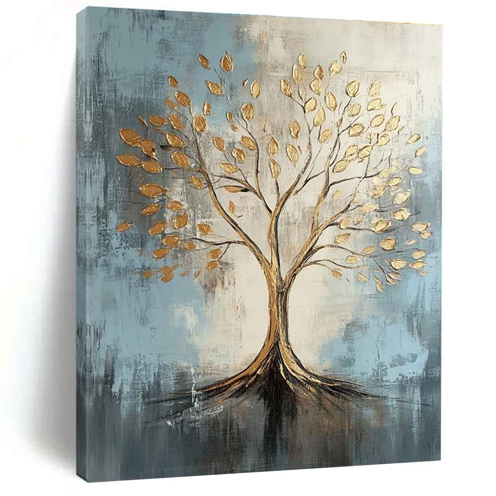 Gold Tree Abstract Painting for Prosperity - Themed Offices GAB0979