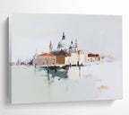 Venice Landscape Abstract Painting with Soft Color Palette ABS285