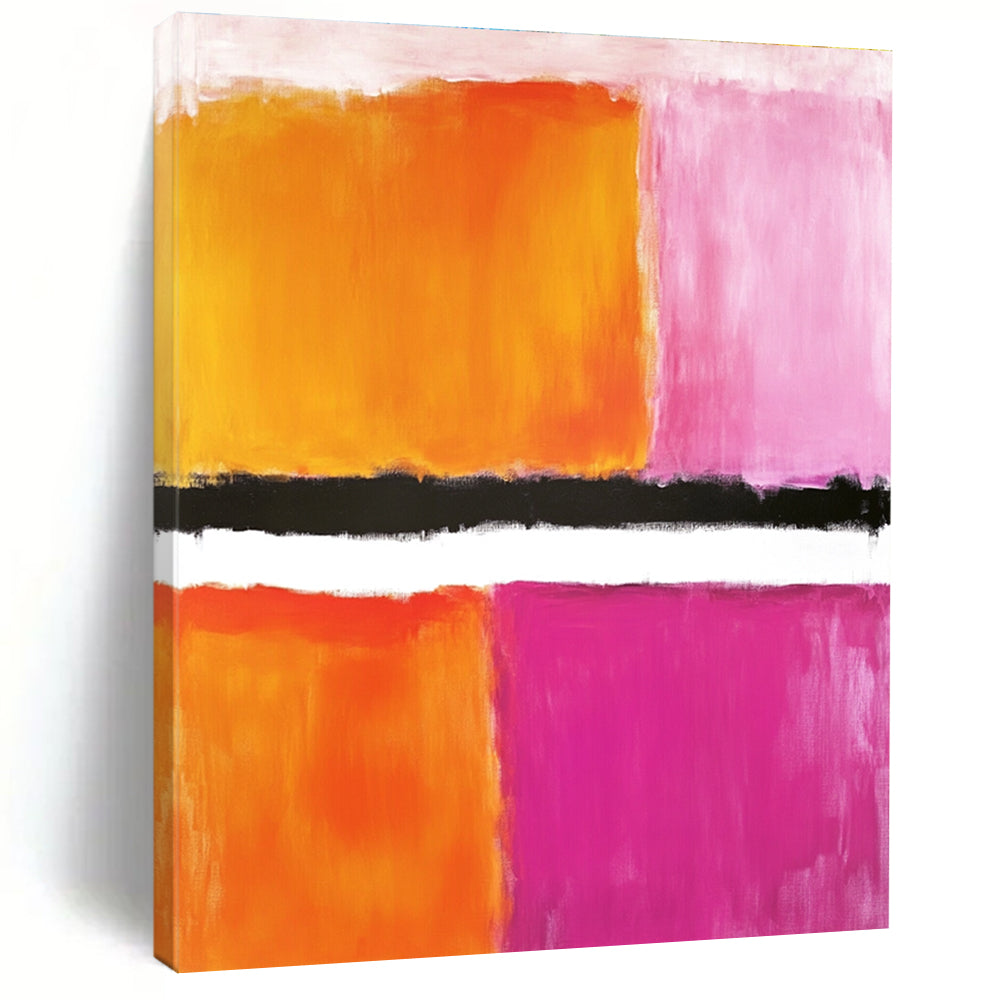 Color Block Composition Abstract Painting with Bold Contrast WINK141