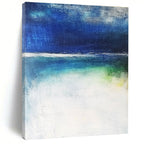 Blue and Green Gradient Abstract Painting for Coastal - Inspired Studios GAB0833