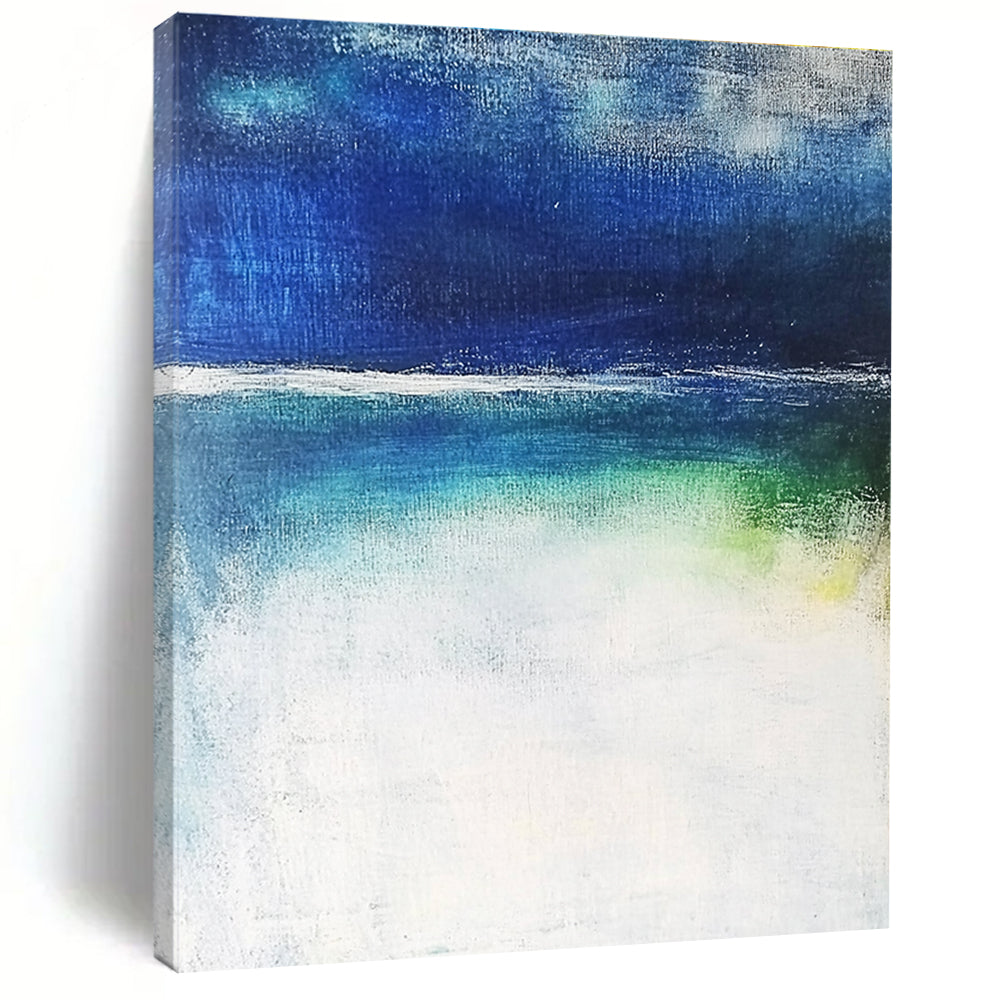 Blue and Green Gradient Abstract Painting for Coastal - Inspired Studios GAB0833