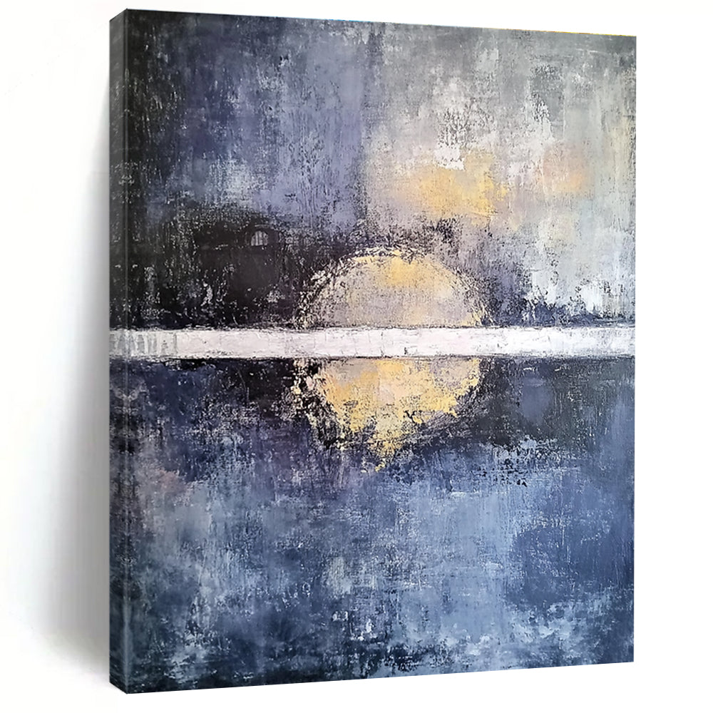 Sunset Reflection Abstract - Serene Landscape Abstract Painting GAB0654