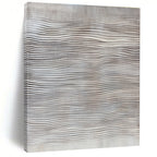 Light Grey Waves Subtle Abstract Painting for Sophisticated Spaces GAB1486