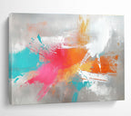 Gray Background Color Splash Abstract Painting ABS307