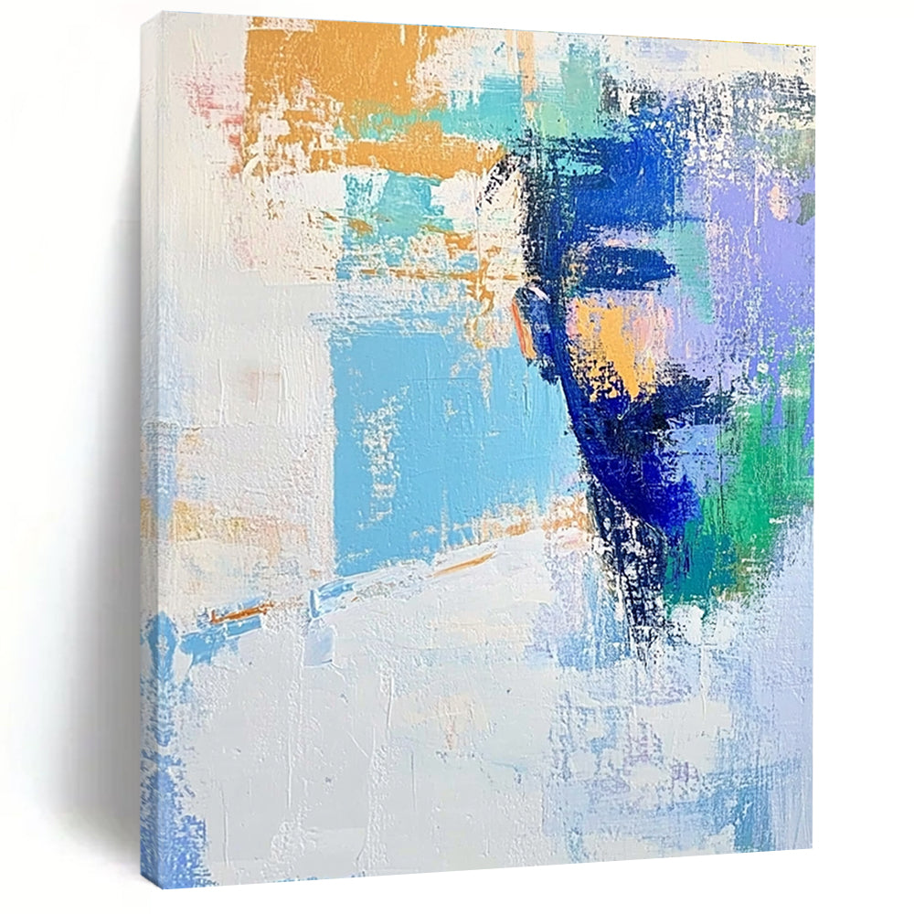 Colorful Portrait Abstract Painting with Expressive Hues WINK570