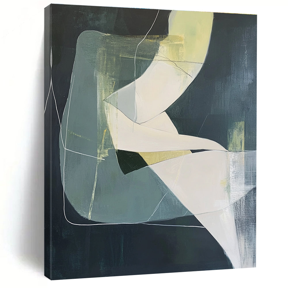 Geometric Shape Blend Abstract Painting for Modern Offices GAB1106