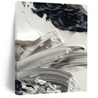 Monochrome Dynamic Strokes Painting for Art - Focused Studios HENG445