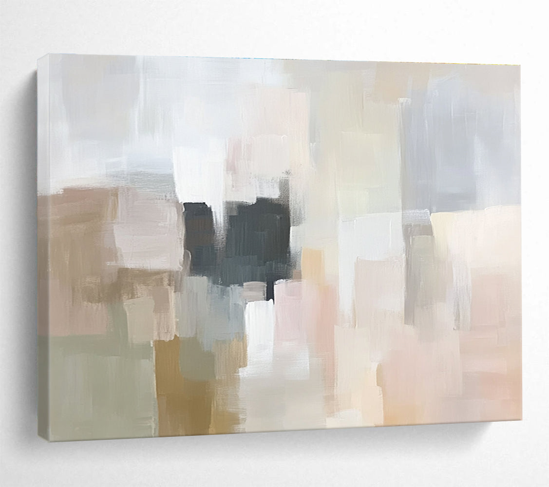 Neutral Blocks Abstract Composition Painting ABS220
