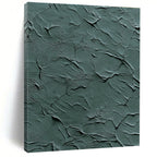 Green Textured Surface Abstract Painting with Natural Roughness WINK090
