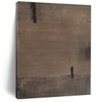 Brown Minimalist Abstract Painting for Serene Meditation Spaces HENG516