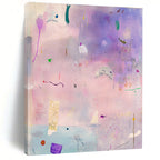 Purple and Pink Abstract Scatter Painting of Whimsical Freedom GAB0177