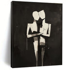 Abstract Couple Embrace - Intimate Figurative Abstract Art GAB0452