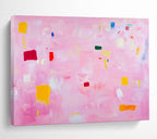 Delicate Pink Abstract Whimsical Charm Dots Painting ABS127
