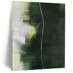 Green and Yellow Abstract Painting with Subtle Dynamics WINK140