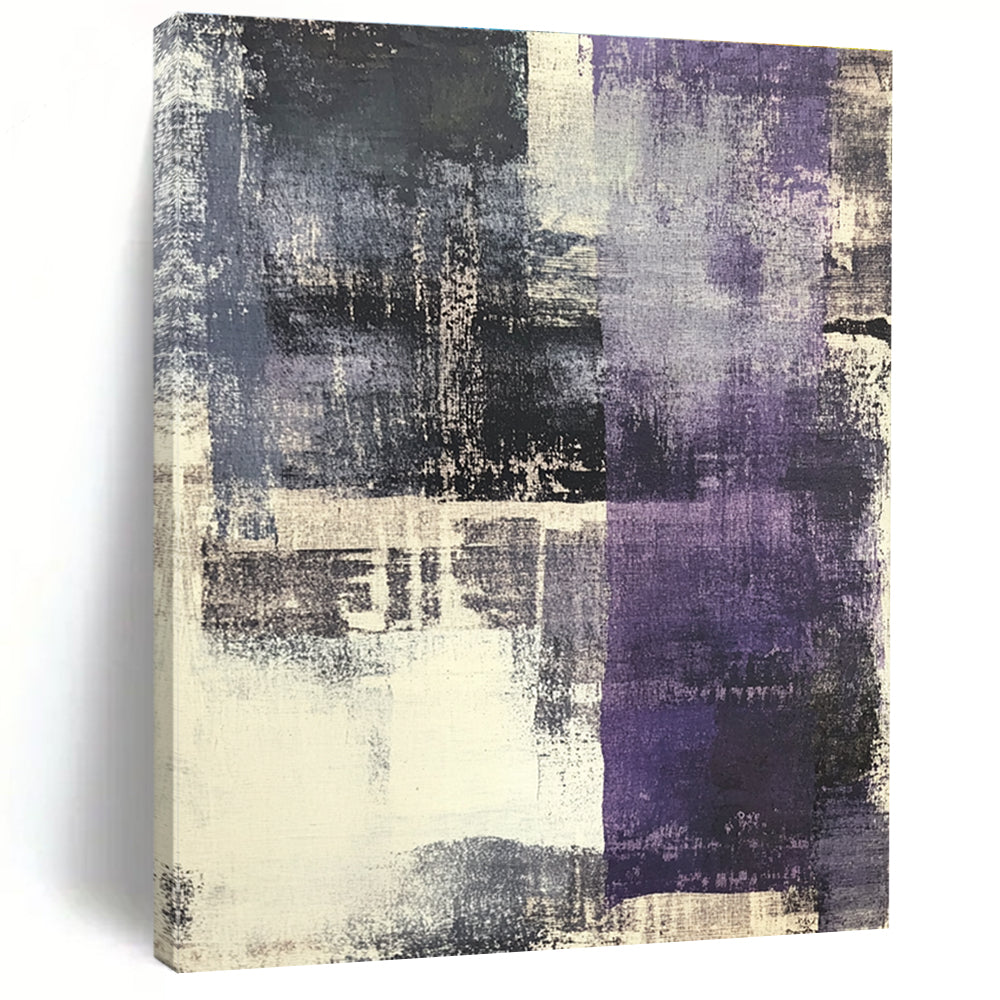 Purple Gray Abstract Painting with Muted Mystery WINK525