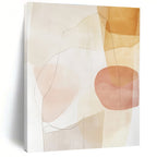 Translucent Shapes in Warm Tones Abstract Painting with Gentle Layers WINK260