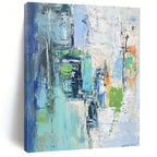 Blue Green Orange Abstract Painting with Vivid Harmony WINK459