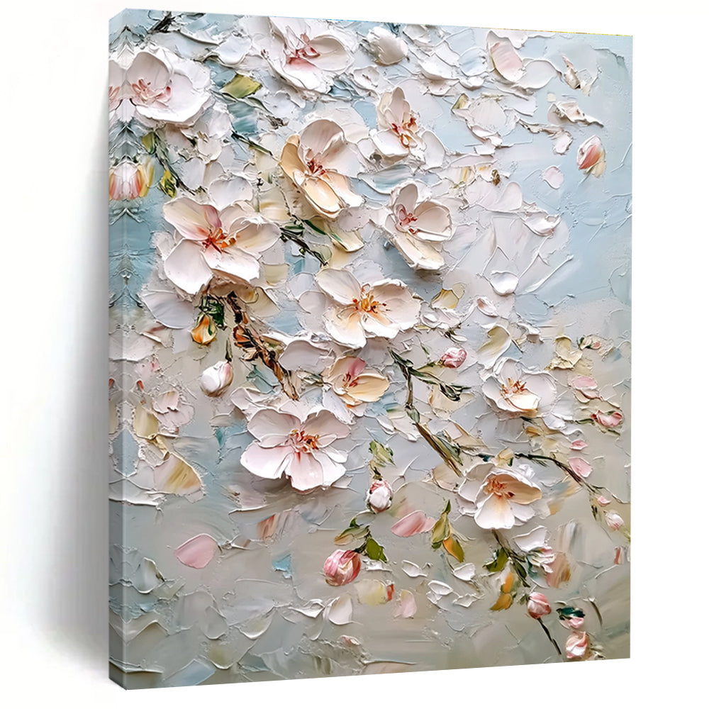 3D Floral Blossom Textured Abstract Painting for Romantic Spaces GAB1410