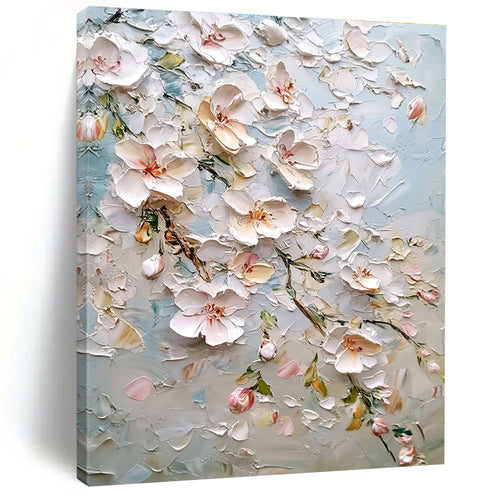 3D Floral Blossom Textured Abstract Painting for Romantic Spaces GAB1410