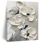 Multi - Flower Relief Abstract Painting for Botanical - Themed Studios GAB1004