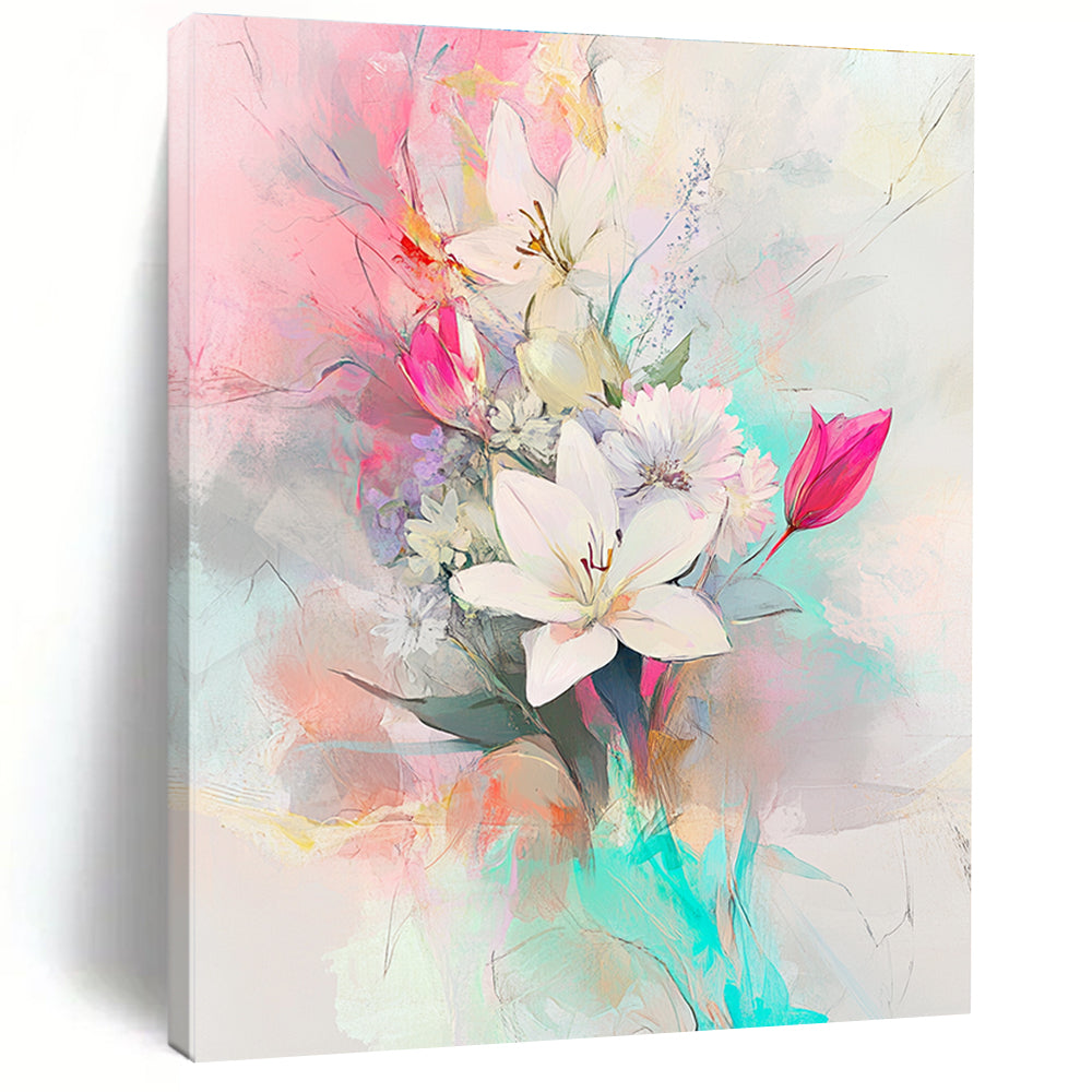 Colorful Floral Bouquet Abstract Painting for Bohemian - Style Cafes GAB1273