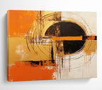 Orange - Black Abstract Painting for Bold Statements YHT104