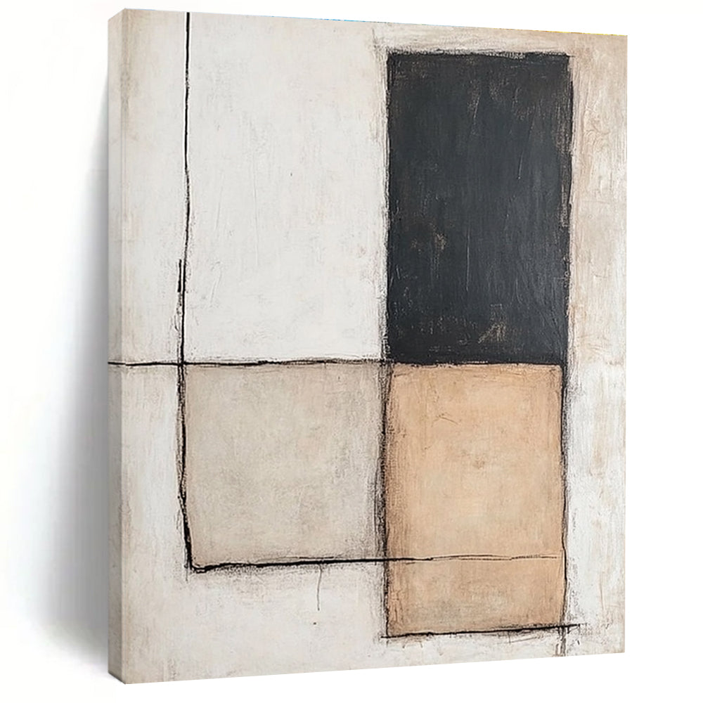 Neutral Toned Geometric Art Abstract Painting for Minimalist Interiors GAB1392