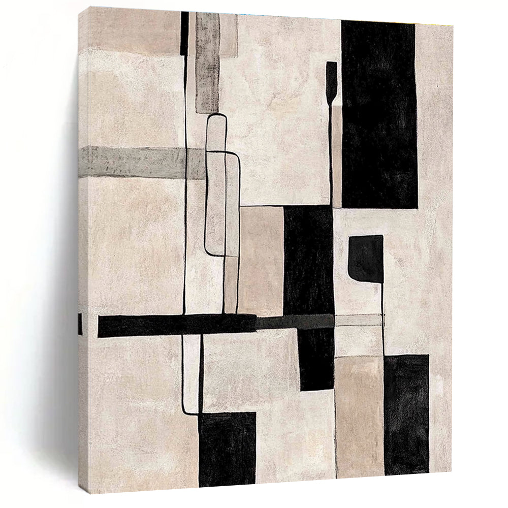 Minimalist Geometric Abstract Painting with Clean Simplicity WINK322