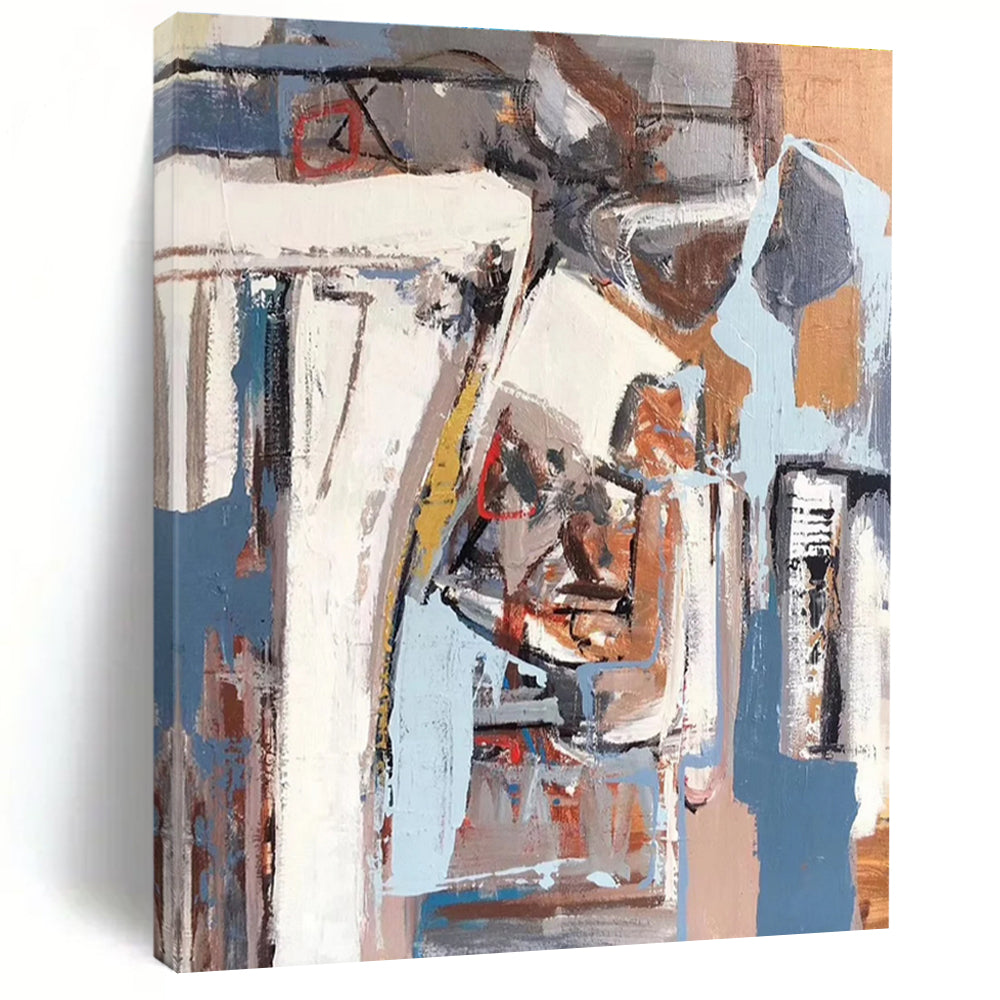 Urban Abstract Layers Abstract Painting for City - Themed Cafes HENG041