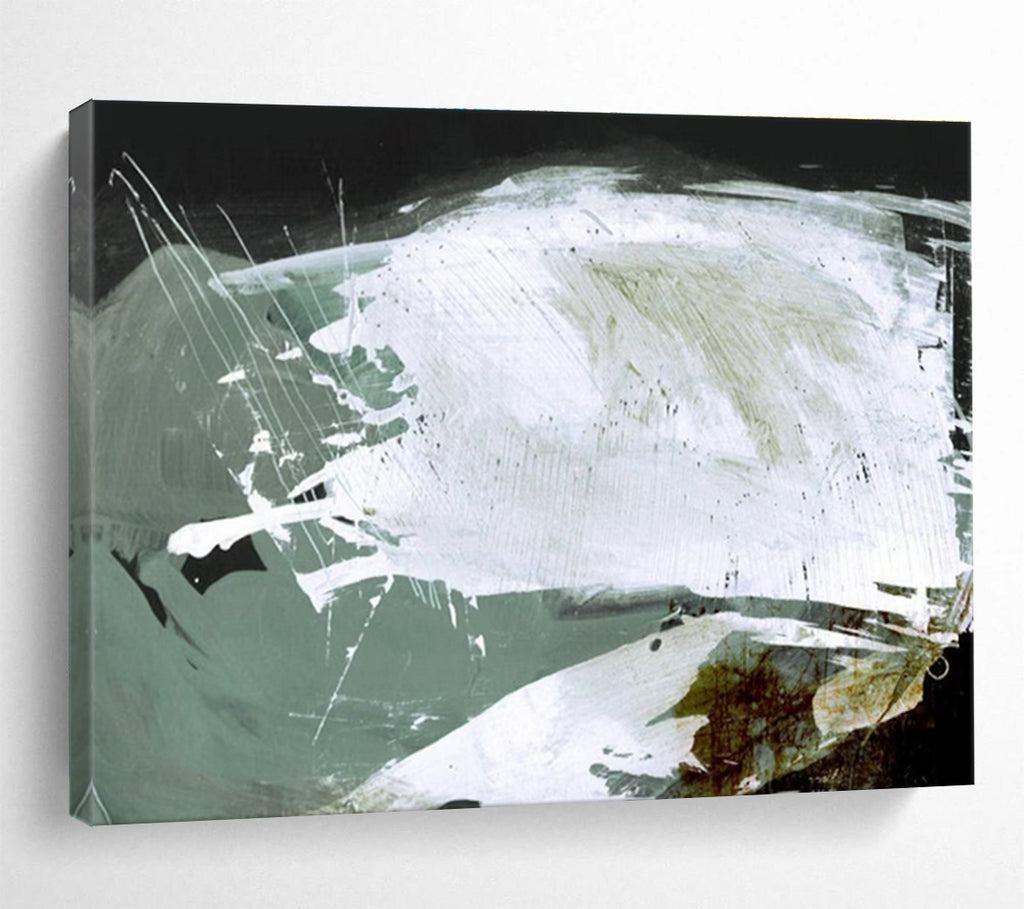 Bold White - Grey Abstract Painting for Contemporary Galleries YHT133