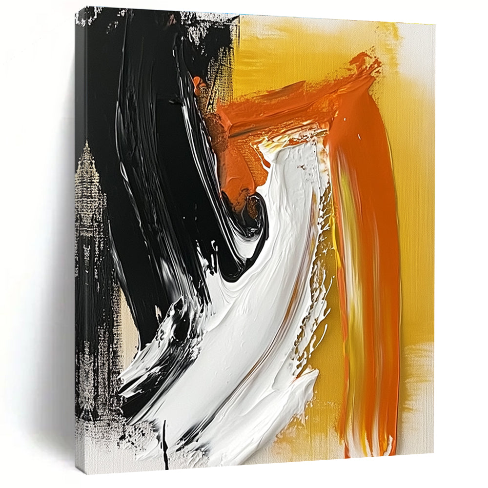 Bold Color Stroke Abstract Painting with Dynamic Contrast WINK816