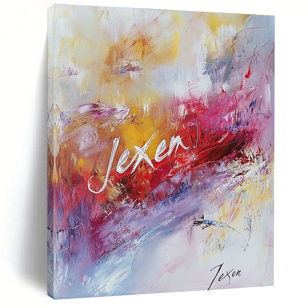 Colorful Abstract with Signature Painting for Personalized Home Studios GAB1229