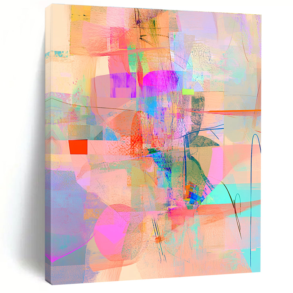 Colorful Collage Abstract Painting for Creative Studios GAB1028