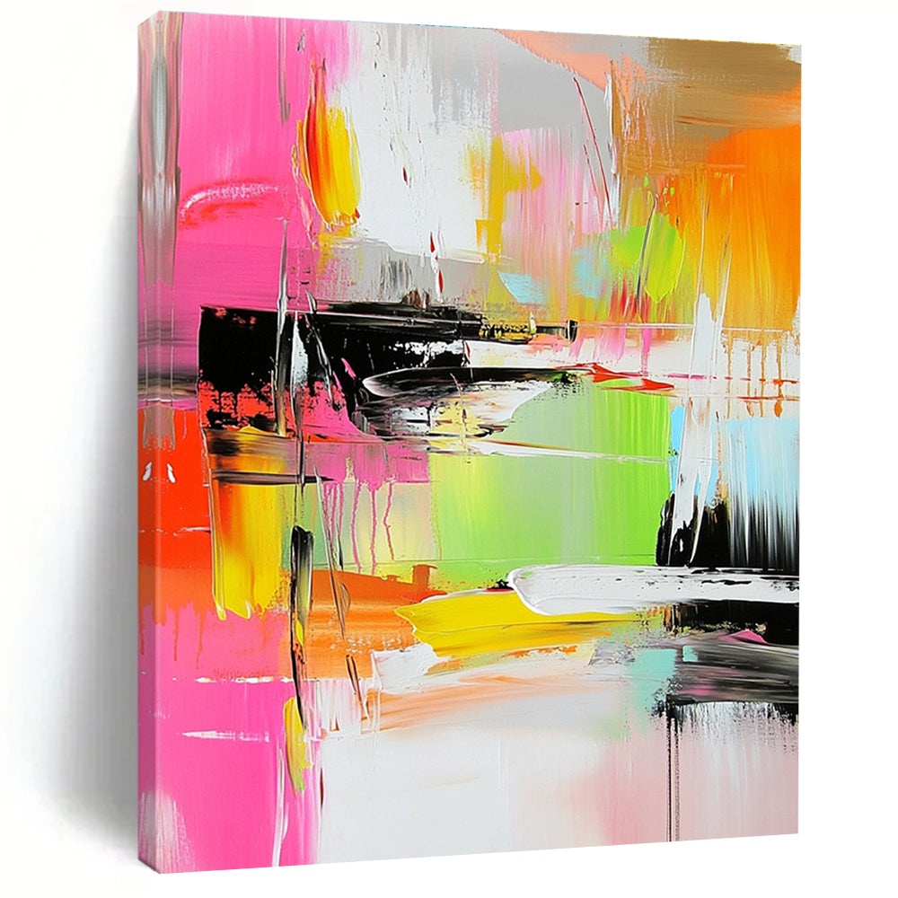 Neon Color - Clash Abstract Painting for Trendy Cafes GAB0888