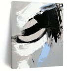 Gray - Blue Accented Abstract Painting with Cool Contrast WINK357