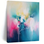 Vivid Color Abstract Painting with Fluid Lines WINK815