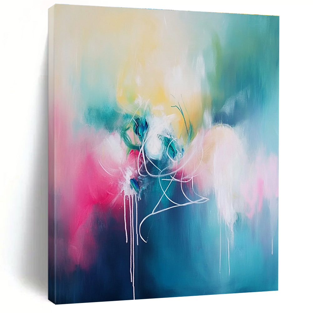 Vivid Color Abstract Painting with Fluid Lines WINK815