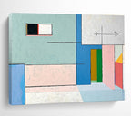 Soft Geometric Abstract in Pastel Colors ABS084