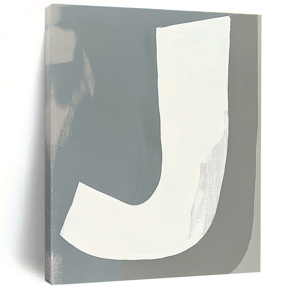 Bold Letter J Art Graphic Monogram Abstract Painting GAB0265