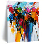 Vivid Floral Abstract Painting for Romantic - Themed Wedding Venues GAB0942