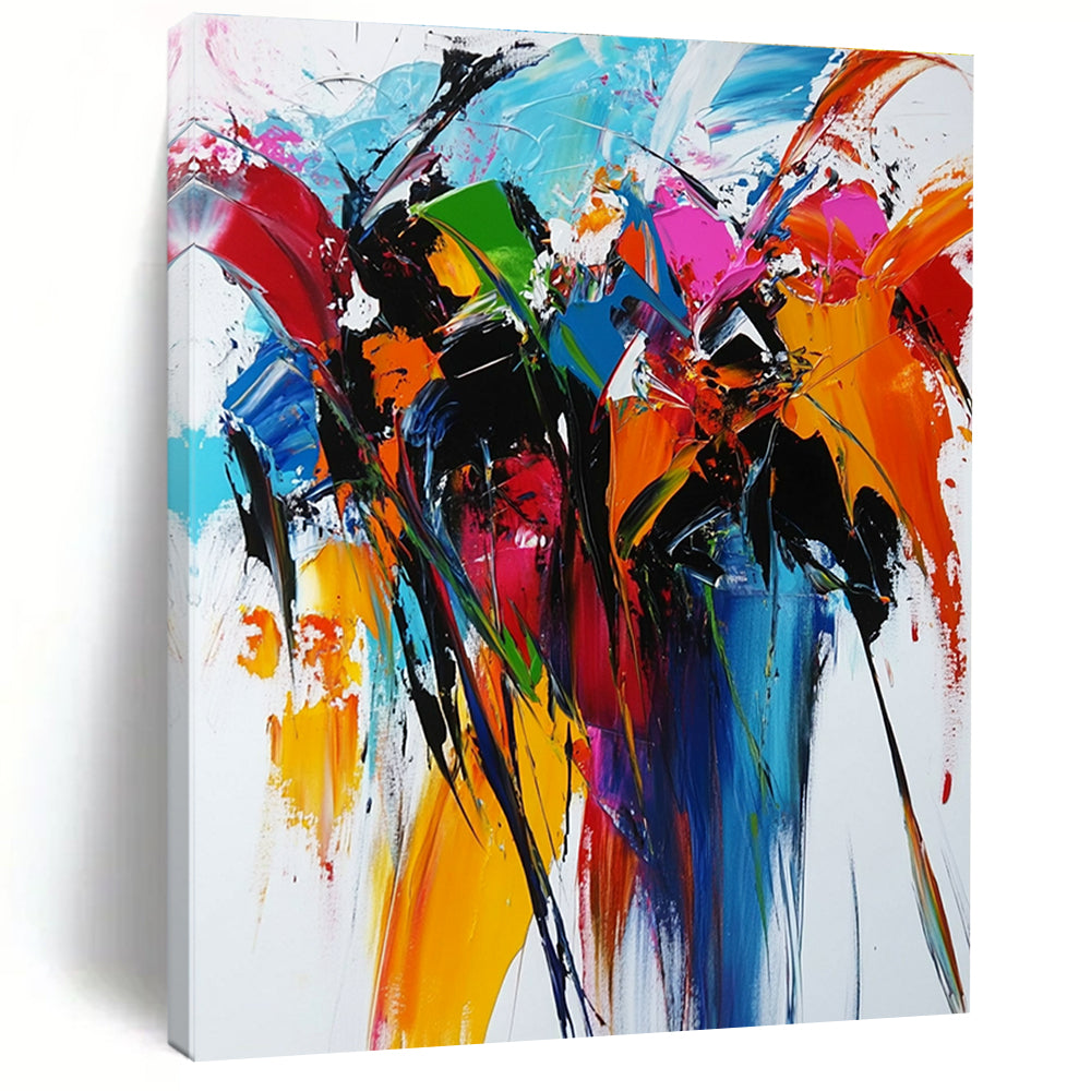 Vivid Floral Abstract Painting for Romantic - Themed Wedding Venues GAB0942