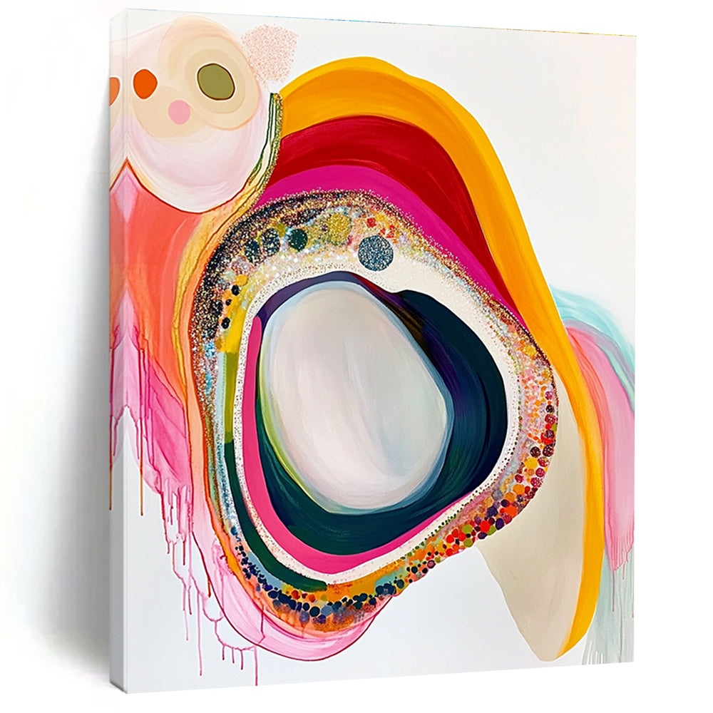 Colorful Layered Abstract Painting for Artistic Playrooms GAB0743