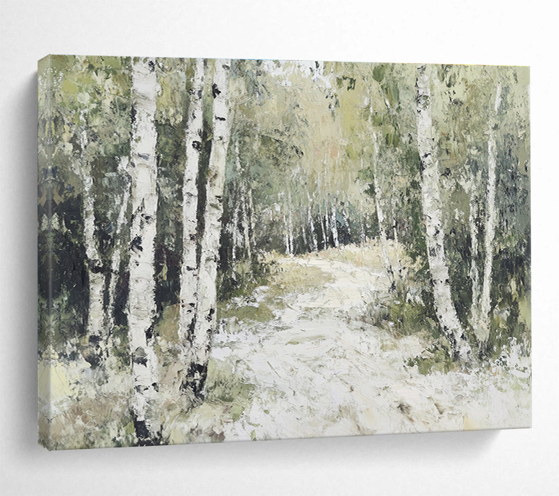 Birch Tree Forest Path  A Peaceful Walk ABS058