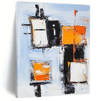Color Block and Line Abstract Painting for Modern Art School Classrooms GAB1196