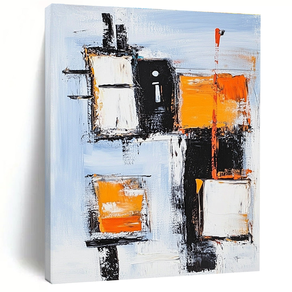 Color Block and Line Abstract Painting for Modern Art School Classrooms GAB1196
