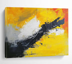 Dynamic Color Clash Abstract Painting with Bold Expressive Strokes ABS551