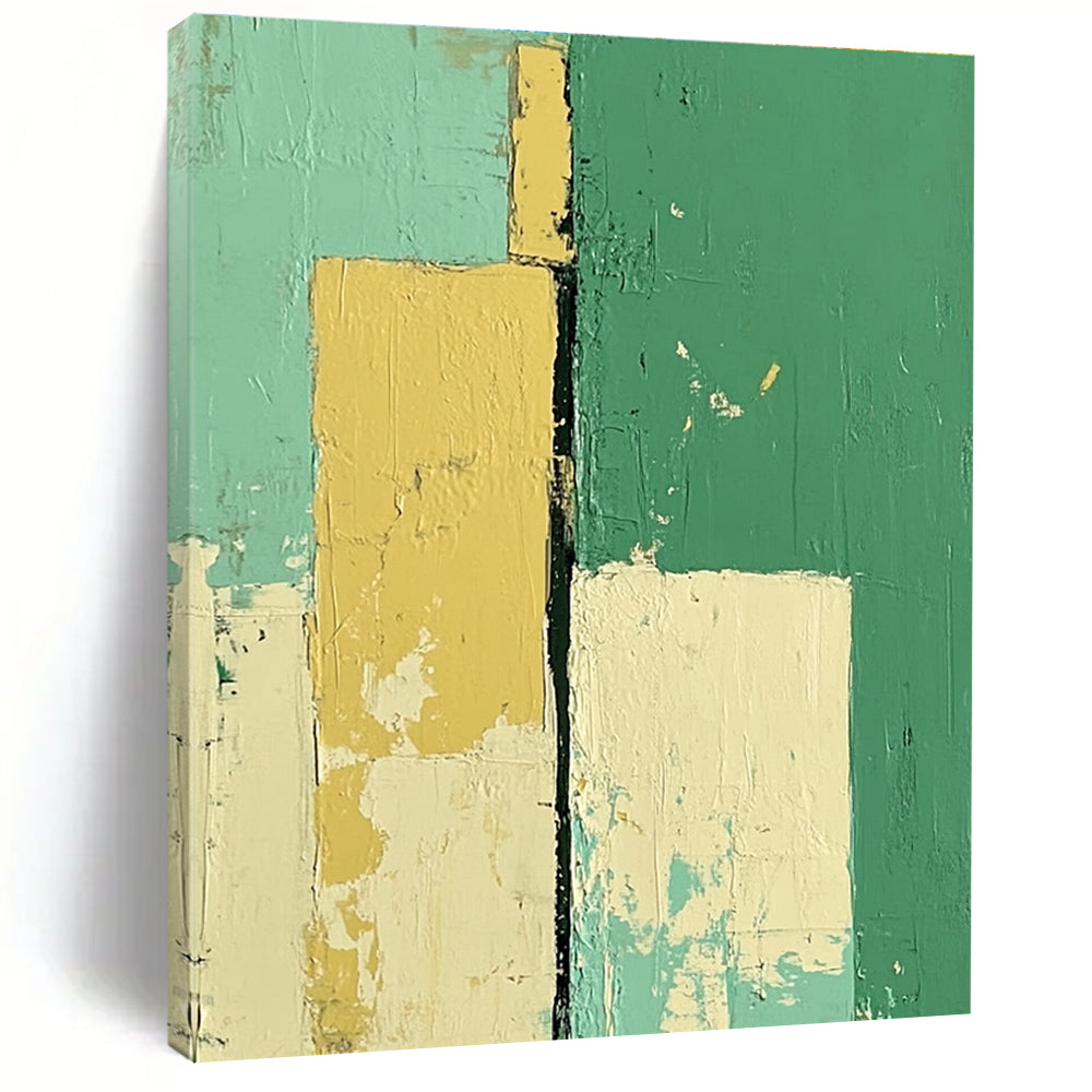 Geometric Color Blocks Abstract Painting of Playful Shapes GAB0139